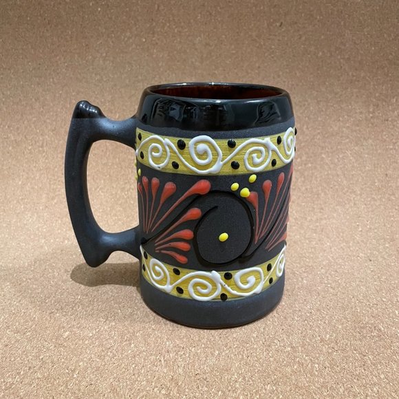 Mexican Folkloric Clay Mug - Picture 1 of 7